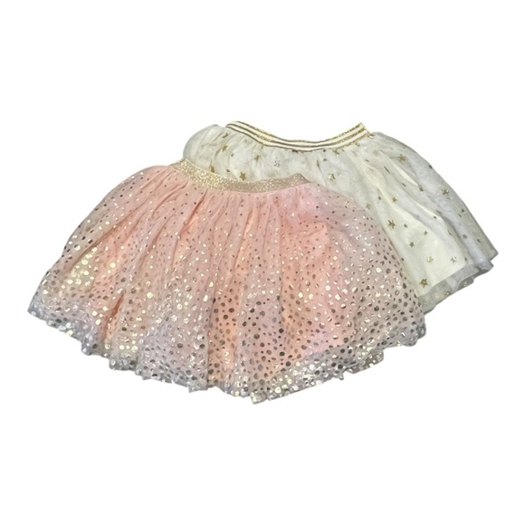 Zunie Other - Zunie 2 pack Tutu/ Skirt Pink and White Stars Polkadots Gold Size 5/6